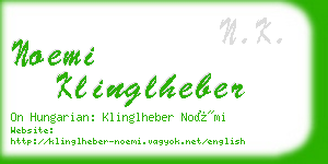 noemi klinglheber business card